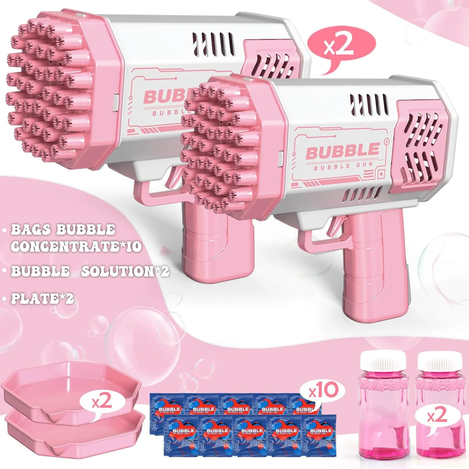 7 8 Years Old$ Bubbles Maker Blower$ Toy for Boys Girls Outdoor Indoor Birthday Wedding Party$ Gifts for Ages 4-8 2 Pack Bubble Gun$ Bubble Machine for Toddlers$ Toys for Kids 3 warfare slippery guideline rub toxic 4 5 6 