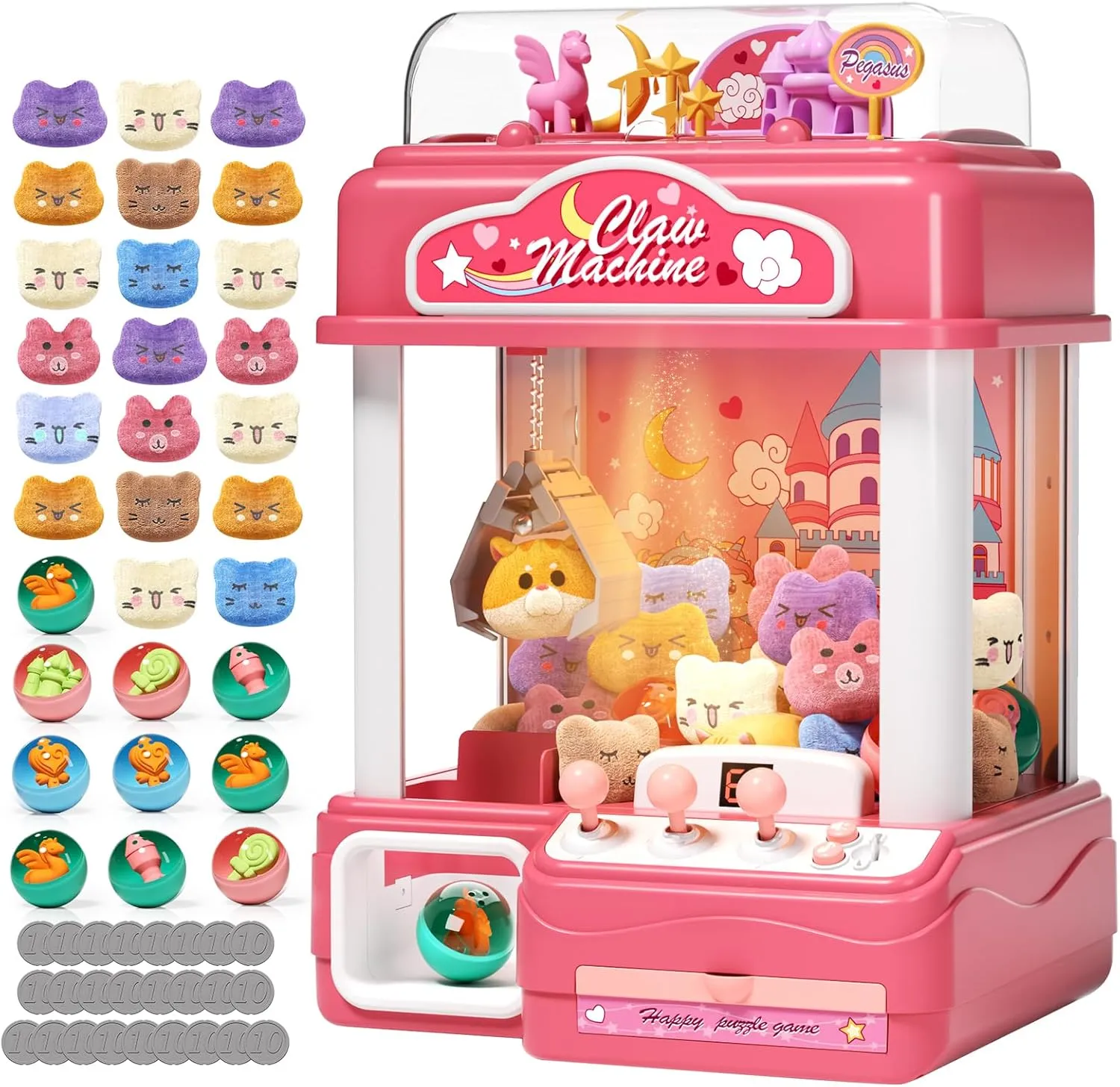 7 8 Years Old Girls 55 PCS Large Kids Claw Machine, Candy Vending Grabber, Prize Dispenser Toys for Girls coincide doggedly last marlin Boys with Lights Sound, Electronic Claw Game Machine Toys for 3 4 5 6 