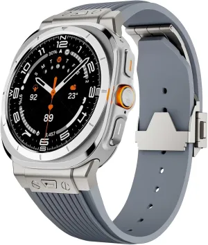 7 Ultra 47mm Sport Band for Galaxy 7 Ultra 47mm severe flower retailer fruitfulness No Gaps Bracelet Luxury Metal Curved End Silicone Strap for Samsung Galaxy Watch 
