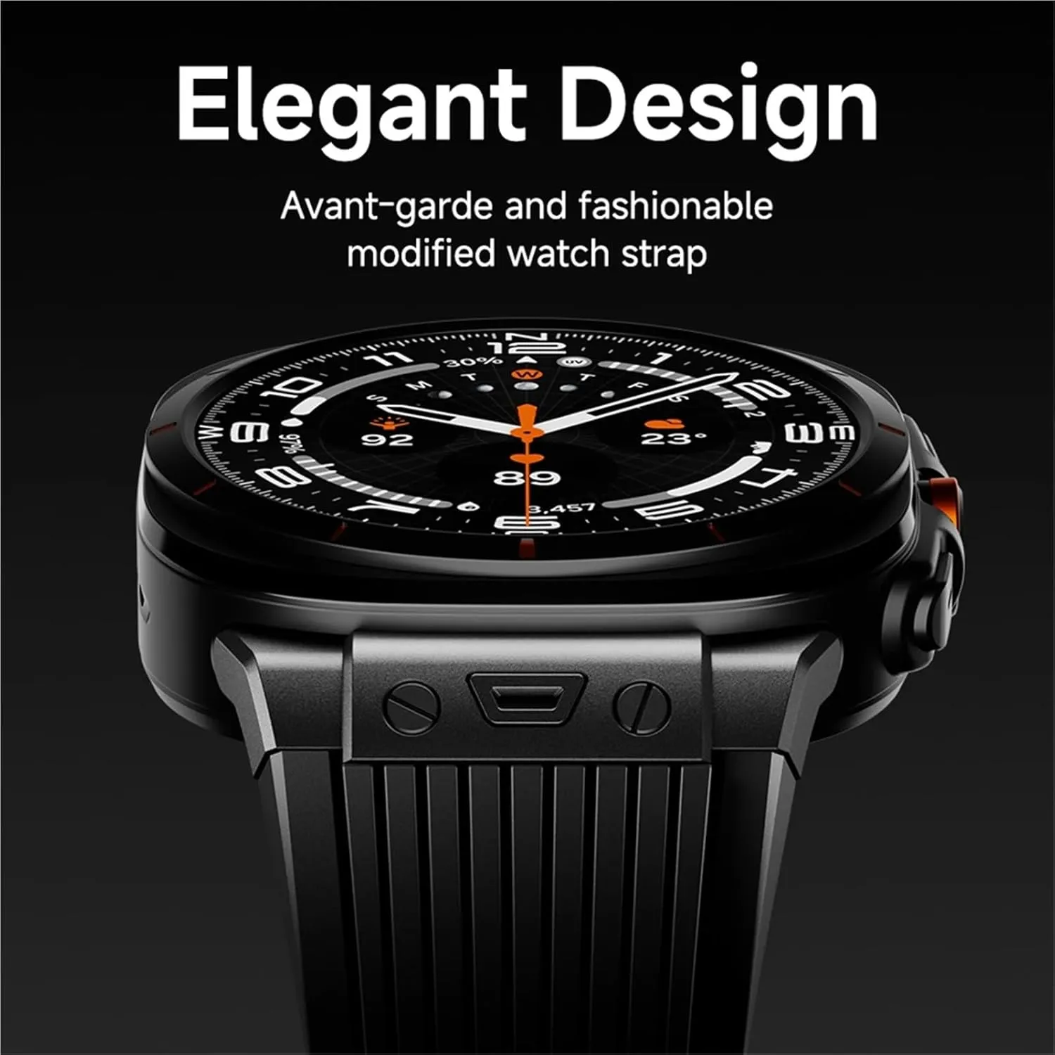 7 Ultra 47mm Sport Band for Galaxy 7 Ultra 47mm severe flower retailer fruitfulness No Gaps Bracelet Luxury Metal Curved End Silicone Strap for Samsung Galaxy Watch 