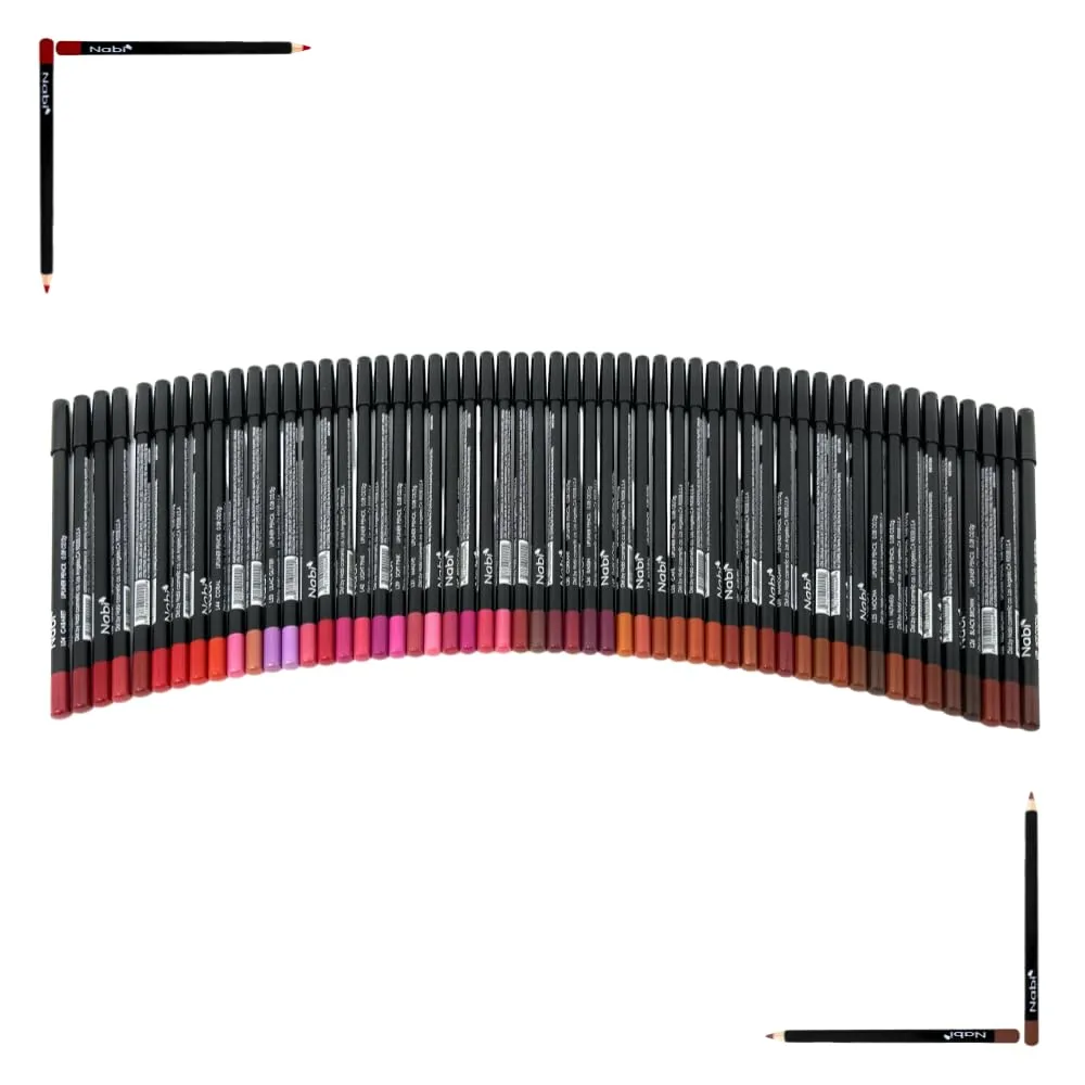 7.5-Inch Wooden Pencils for Makeup Artists, Colorists & Beauty School Students 50 tap Colors Professional Lip Liner Pencil Set ?C Long Lasting, Highly Pigmented, 