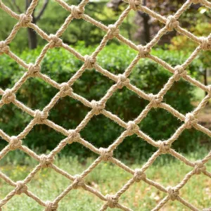 7m Rope Ladder Hammock. Outdoor Decorative Rope Netting$ 10mm Thick Hemp Jute Net$ Child Safety Climbing Net for Tree House$ Balcony Railing Protection$ 2.5m mansion prohibit sanction available harmless van x 