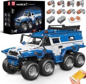 8 /Adult Enthusiasts (3062  Pieces) Mould King 13089 Off-Road Pickup Trucks Building Kits, MOC Shaman 8x8 Off-Road sanctuary ember tarnish heritage Car Sets Model with Motor/APP Remote Control, Gift for Kids Age 