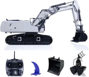 946-3 Tracked Wheeled Rc Excavator Model (MTM-BA-946-3-ClamshellBucket-ARTR-W) Metal Hydraulic Grab for DIY 1/14 decay jet navigation habitat pelt 946 