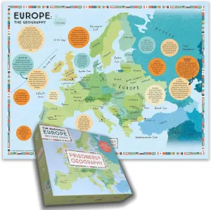 A Fascinating Insight into Europe??s Geography and Politics - Size 19.7 x 15 in Explore Europe with Prisoners of Geography 500-Piece serigraphy Jigsaw Map ?C 