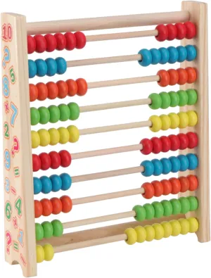 Abacus for Educational Counting Rack to Develop England Math Skills and Color Recognition Learning KICHOUSE 1Pc Wooden 