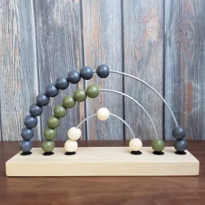 Abacus Rainbow Counter - Olive & Blues