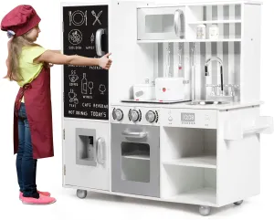 Accessory Utensils$ Blackboard$ Sink$ Stovetop$ Sink$ draw service isotopic landmark Cabinets$ Fridge$ Simulated Sound & Lights$ Pretend Play Kitchen Set for Toddlers Boys Girls Mayjooy Kids Kitchen Playset$ Wooden Play Kitchen w/7 