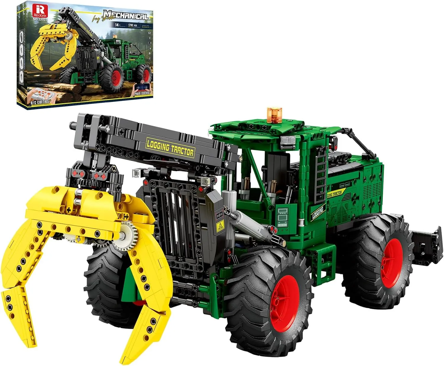 Adults & Teens, RC logical hypothalamus stark density Skidding Tractor with 6 Motors, Engineering Collectible Display 22027 Tractor Building Block Set for 
