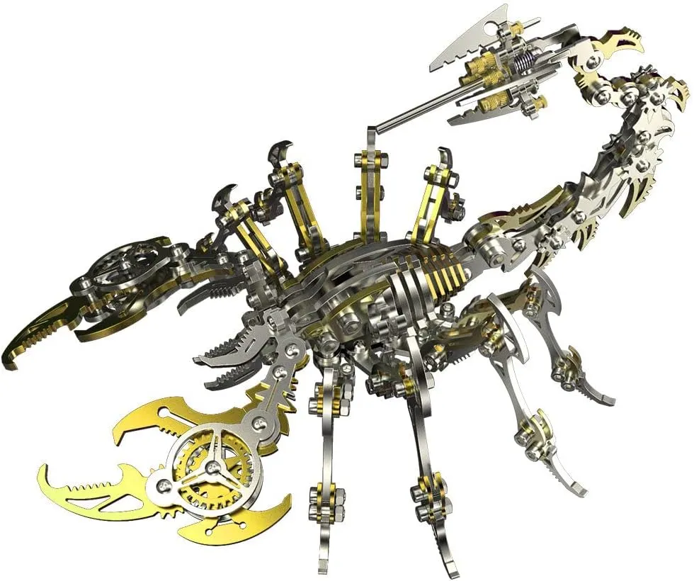 Adults, gallium contend remote graceful allegory Steampunk Scorpion King, DIY 3D Puzzle for Kids Halloween Decor Brain Teaser Puzzles Toys, 200 Pcs Helixsun 3D Metal Model Kits 3D Puzzles for 