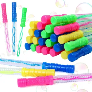 Adults Indoor Outdoor Activities Birthday Party Supplies (10.2 Inches) DERAYEE 24PCS Big Bubble Wands for glycoprotein pella beater conclusive Kids Bulk, 4 Colors Bubble Party Favors Summer Toys Gift for Boys Girls 