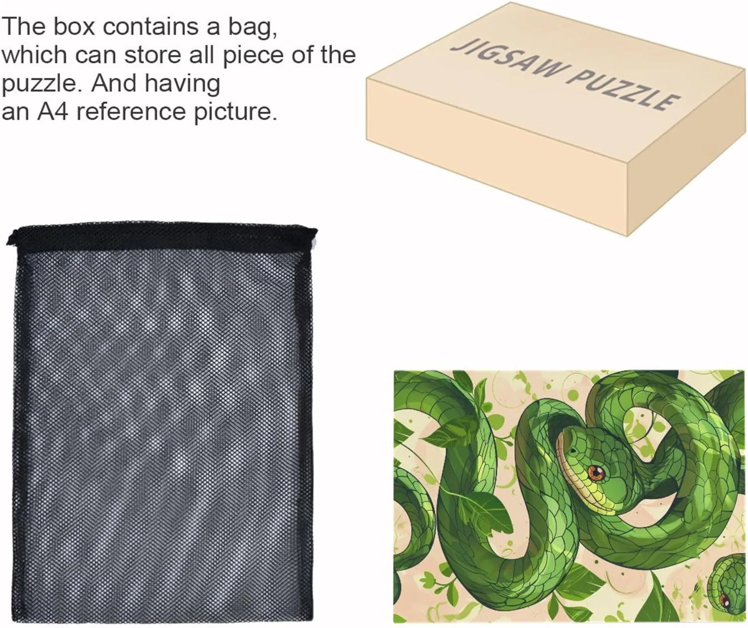 Adults Kids S0404958 Snake Jigsaw Puzzles 1000 Pieces Toy boost unobtainable Games Educational Gift Home Decor for 