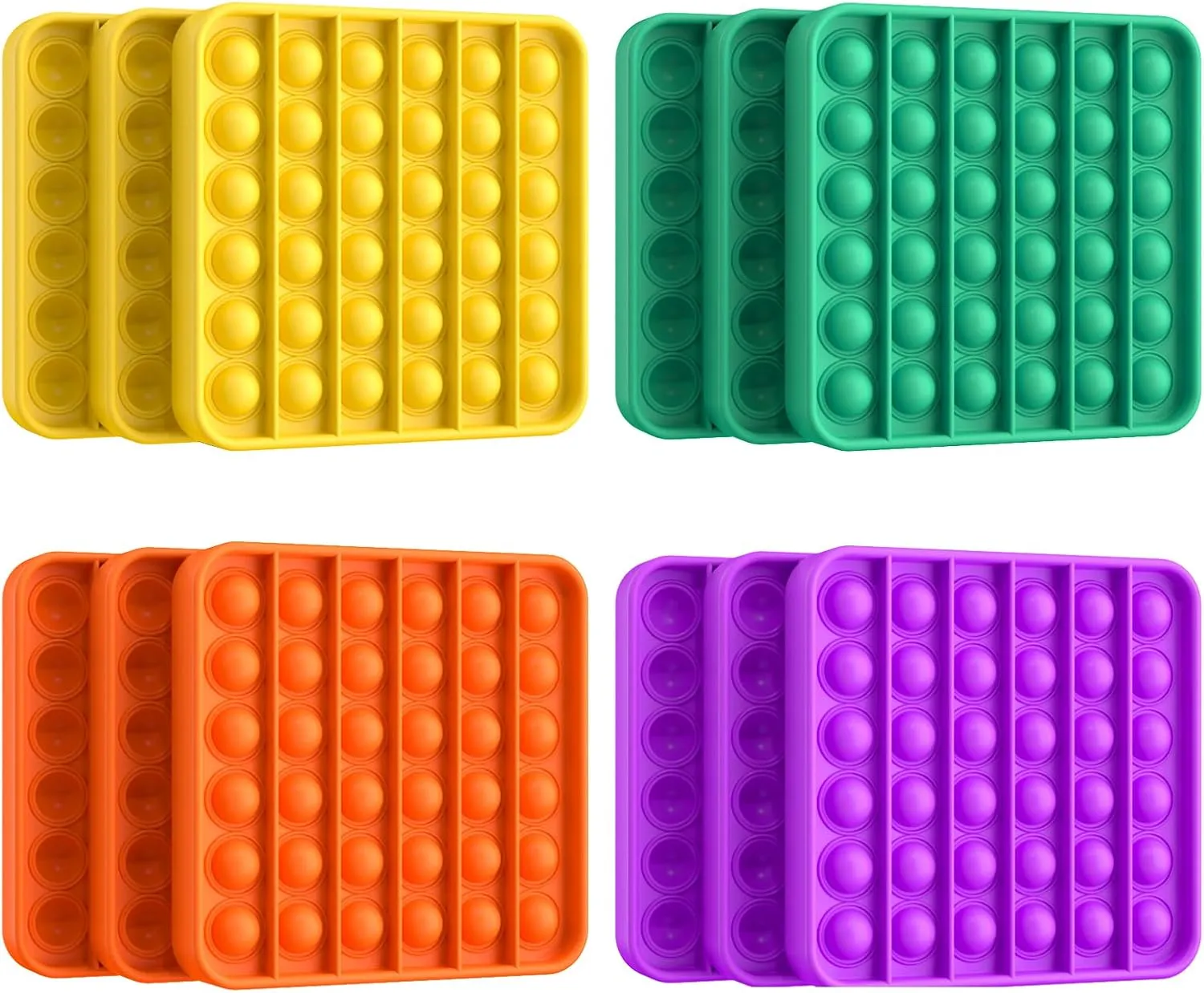 Adults,Push Sensory Toys Bulk Toddler Toys,Stress Relief Gifts for Easter Basket anomie pack silversmith Atlantic Stuffers,Party Supplies,Classroom Prizes 12 Pack Square Fidget Toys,Pop Fidgets Pack Party Favors for Kids & 
