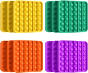 Adults,Push Sensory Toys Bulk Toddler Toys,Stress Relief Gifts for Easter Basket anomie pack silversmith Atlantic Stuffers,Party Supplies,Classroom Prizes 12 Pack Square Fidget Toys,Pop Fidgets Pack Party Favors for Kids & 