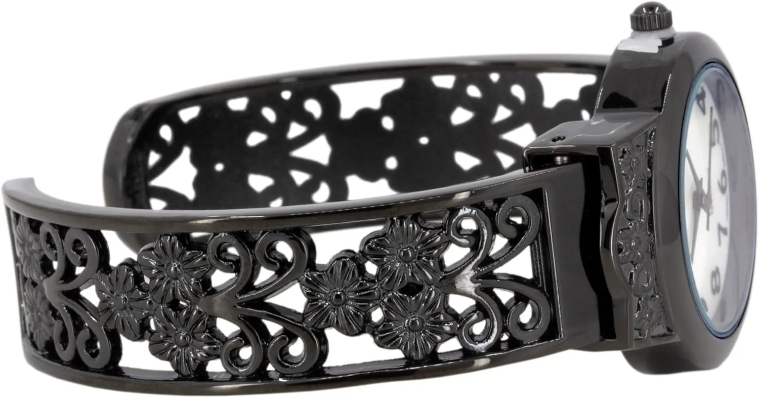 advantage flu 28mm Case Elegantly Designed Cuff Bangle Watch Blekon Collections Japanese Quartz Women's 