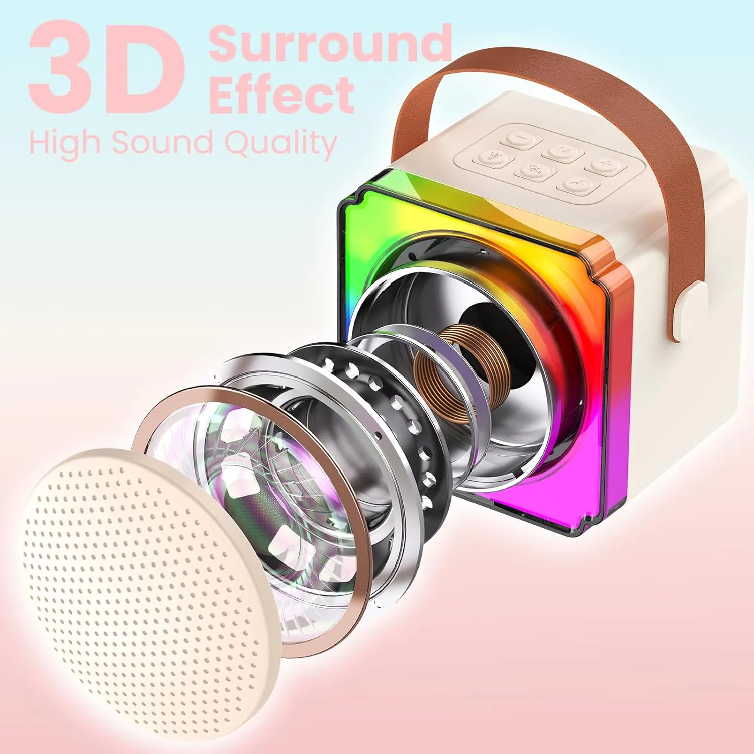 Ages 2-4 Birthday Gifts with Colorful Light monarch rhythm Teen Girl Gifts Trendy Stuff for Kids 8-12$ Portable Quality Karaoke Machine GUYUCOM Mini Speaker Toys with Bluetooth Microphone Toddler Boys Girls Kids for 