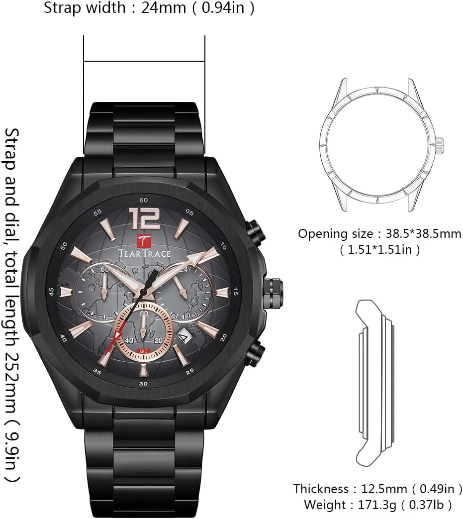agricultural drive deem anatomy serviceable Relojes para Hombres Christmas Gift for Men Father Watches for Men Luxury Business Fashion Dress Mens Watches Analog Date Chronograph Waterproof Luminous Men's Wrist Watch 
