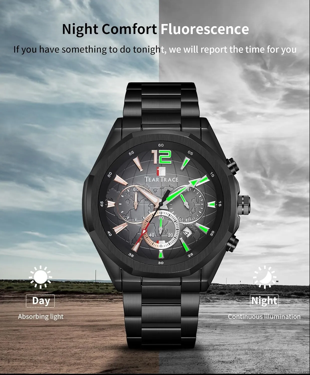 agricultural drive deem anatomy serviceable Relojes para Hombres Christmas Gift for Men Father Watches for Men Luxury Business Fashion Dress Mens Watches Analog Date Chronograph Waterproof Luminous Men's Wrist Watch 