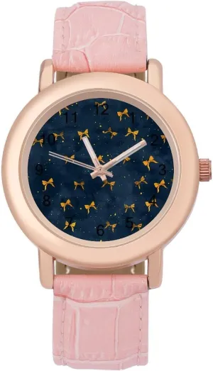 airflow Watch Nurses Teachers Mother Thanksgiving Day Yellow Bow Kont Fashion Casual Watches for Women Cute Wrist 