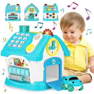 Aitbay Toys for 1  Year Old Boy Gifts: Baby Musical Toys 12-18 Months 8-in-1 Multi-Functional House - Educational Learning Toys for Toddlers Age 1-3 - First Birthday Gifts Boys Girls