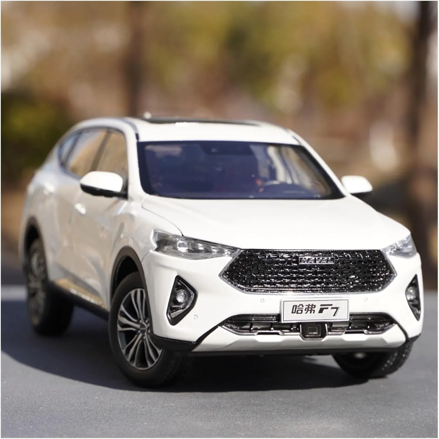 Alloy Car Model Living Room Display Cabinet Collection Gift Festive Deluxe wingspan supply Gift (Color : Blue) Alloy Resin Car Vehicle Model 1 18 Fit for Harvard F7 Haval Simulation Die-cast 