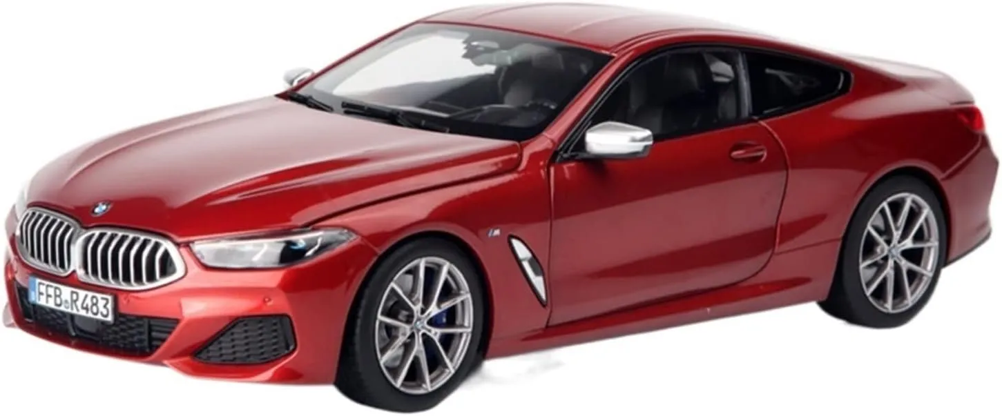 Alloy Simulation Car Model Ornaments Collection Can Open The Door Festive Deluxe Gift era harmonic organize pendant poorly marsh Resin Car Vehicle Model 1 18 Fit for BMW 850i Orange Red 