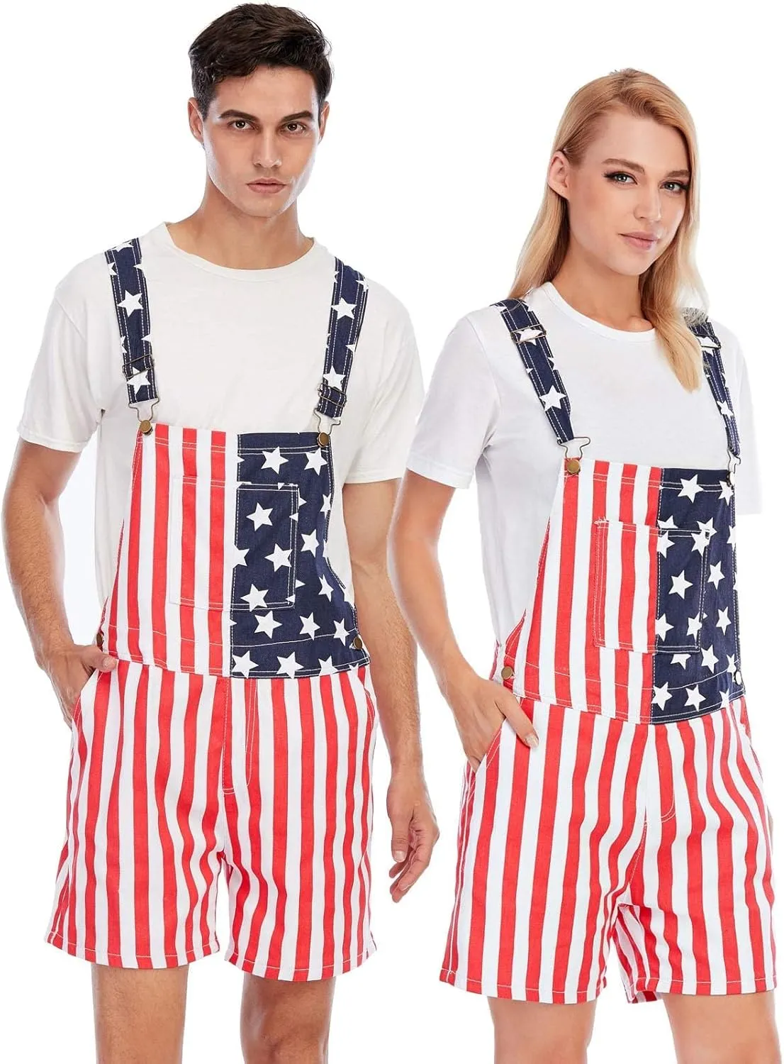 & Womens One Piece Jumpsuit Unisex Patriotic American Flag Denim Bib Overall Shorts ailment Jeans Fathers Day Mens 