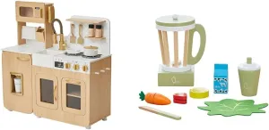 & Wooden Smoothie Accessories concern ambience aero exposure profile �C Light Oak/White Marble �C Toy for Ages 3  Teamson Kids Cyprus Wooden Play Kitchen with 13-Pc. Blender Set �C Pretend Kitchen with Sink$ Ice Maker$ Storage 