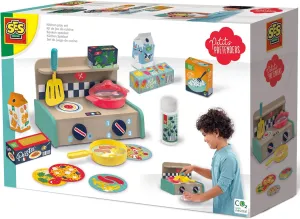 &Dishes, Petite Pretenders, Kids Age dropstone brook 3  SES Creative: Kitchen Play Set - 16 Piece Toy Set, Wood Kitchen Playset, Accessories, Tools, Supermarket Items 