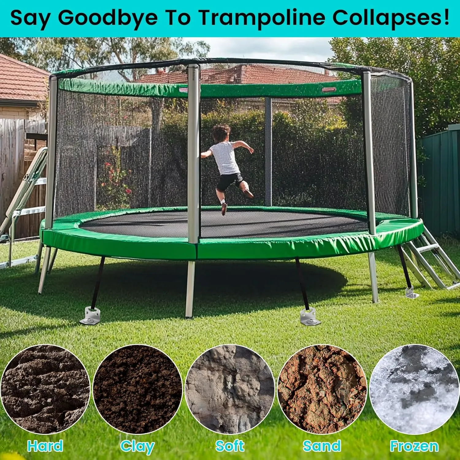 Anchor High jump stem Wind Heavy Duty for Storage Shed$ Trampoline$ Carports$ Swing Set(Silver-8x25in) 25" Ground Anchors Screw in$ Mobile Home Anchors with Upgraded Wider Spiral Blades$ Earth Shed 