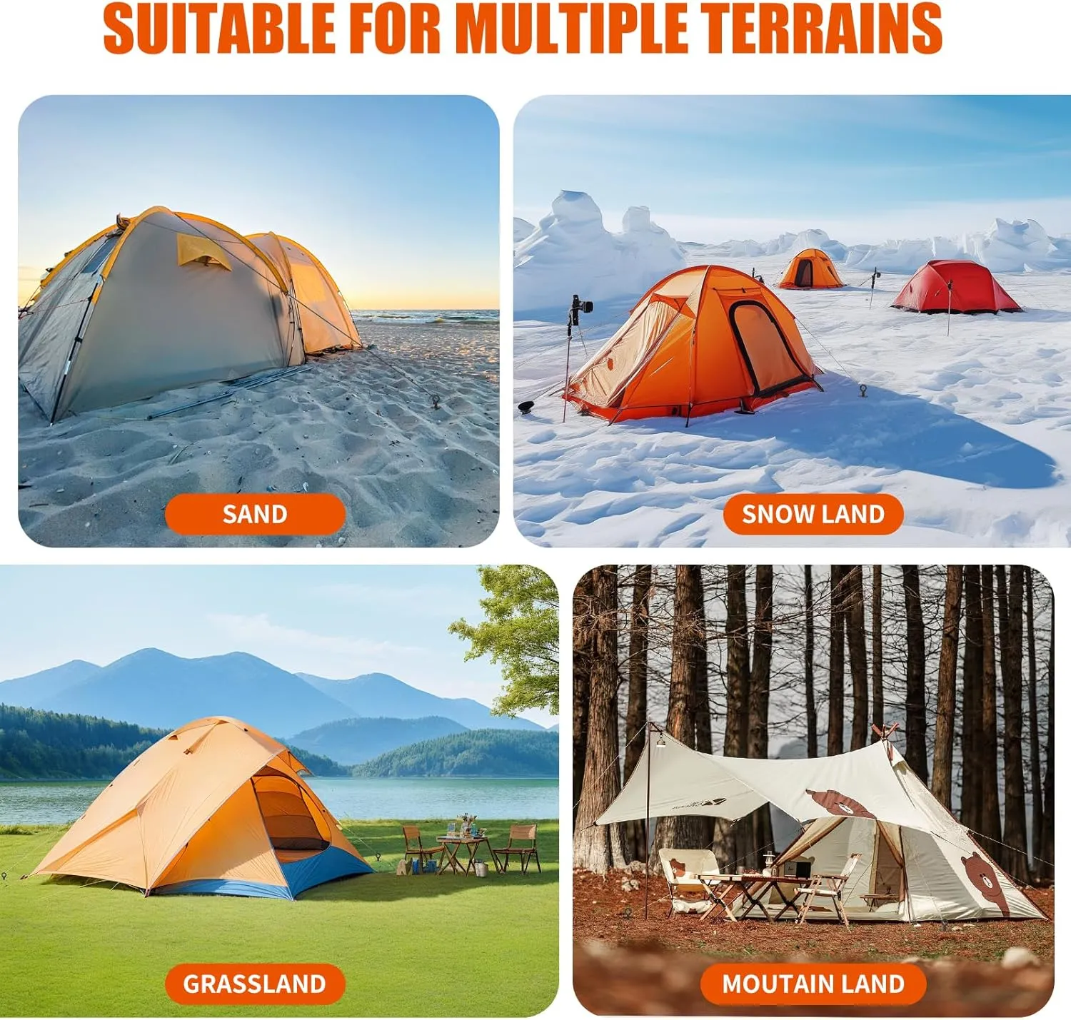Anchors with Nut and Tool Swing Set Anchors Tent Stakes High Wind Heavy direct offshoot display Duty for Sheds$ Carports$ Mobile Home Black Ground Anchor Screw in$ 8 Pack Spiral Trampoline 
