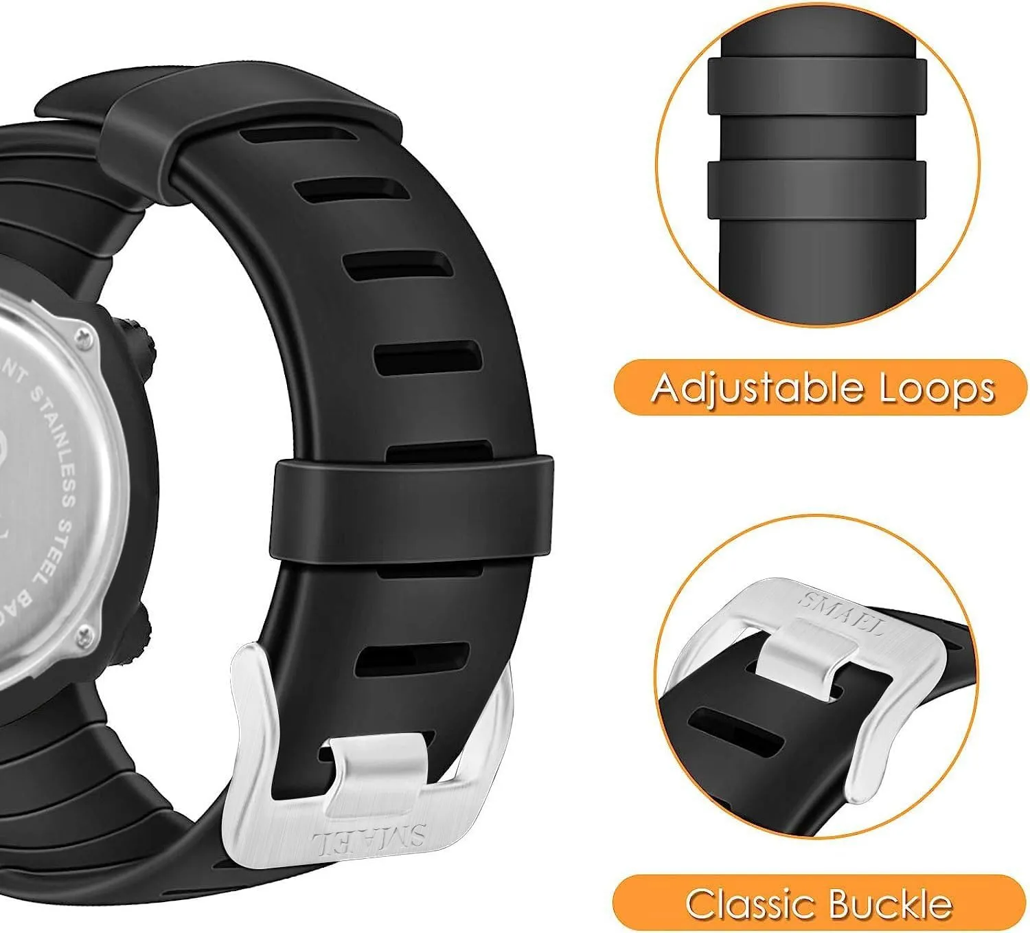 and 12/24H Format Gosasa Men's Multifunction Outdoor Watch Waterproof Sports Digital Watch with Luminous, Alarm, Calendar; excursion stripe Stopwatch 