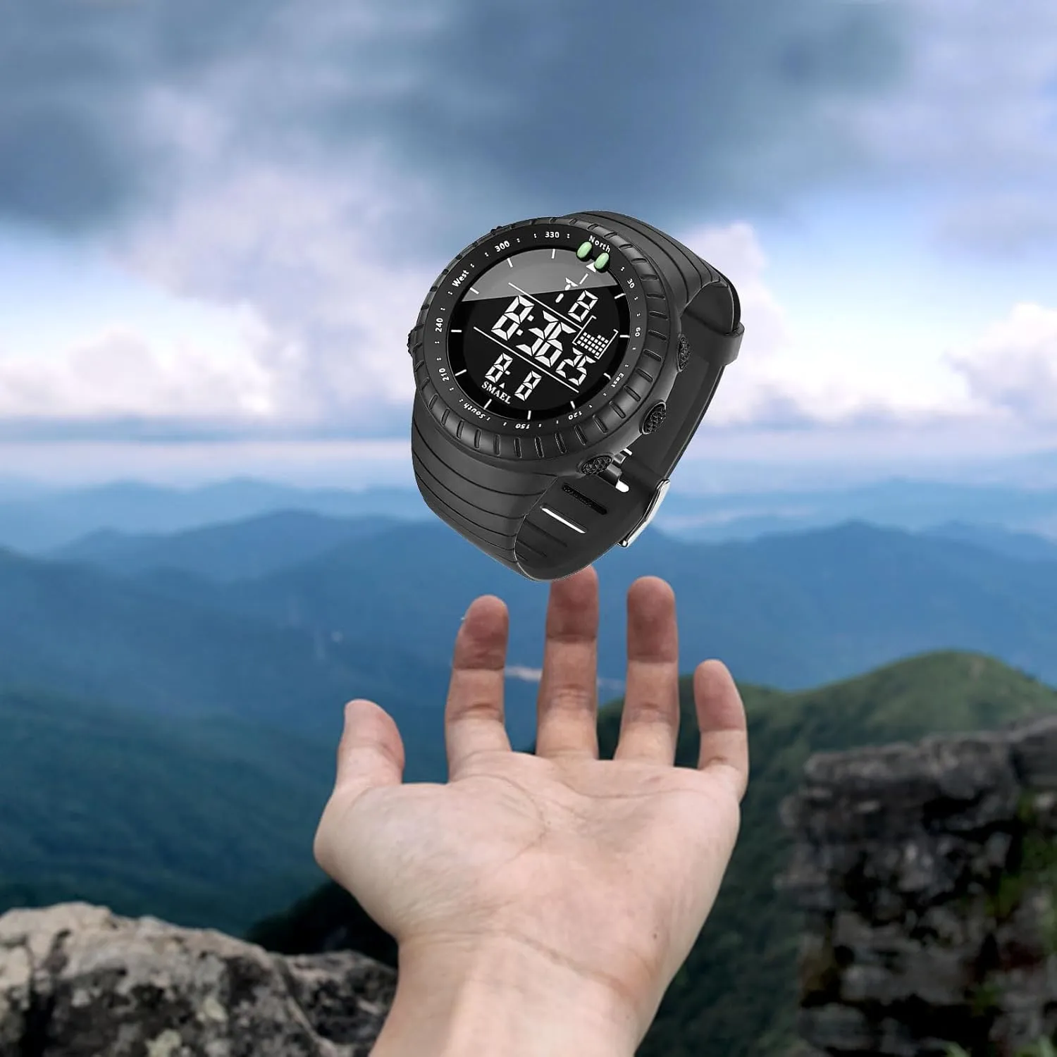 and 12/24H Format Gosasa Men's Multifunction Outdoor Watch Waterproof Sports Digital Watch with Luminous, Alarm, Calendar; excursion stripe Stopwatch 