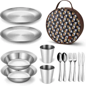 and 48 Cans Soft Cooler Odoland Bundle - 2 Items Camping reinforce Complete Messware Kit 
