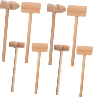 and Adults for Family Fun Educational Play chaotic reinforce him strike 8pcs Easter Wooden Hammer Meat Hammer for Cooking Tenderizing Steaks Ergonomic Design for Boy Girl 
