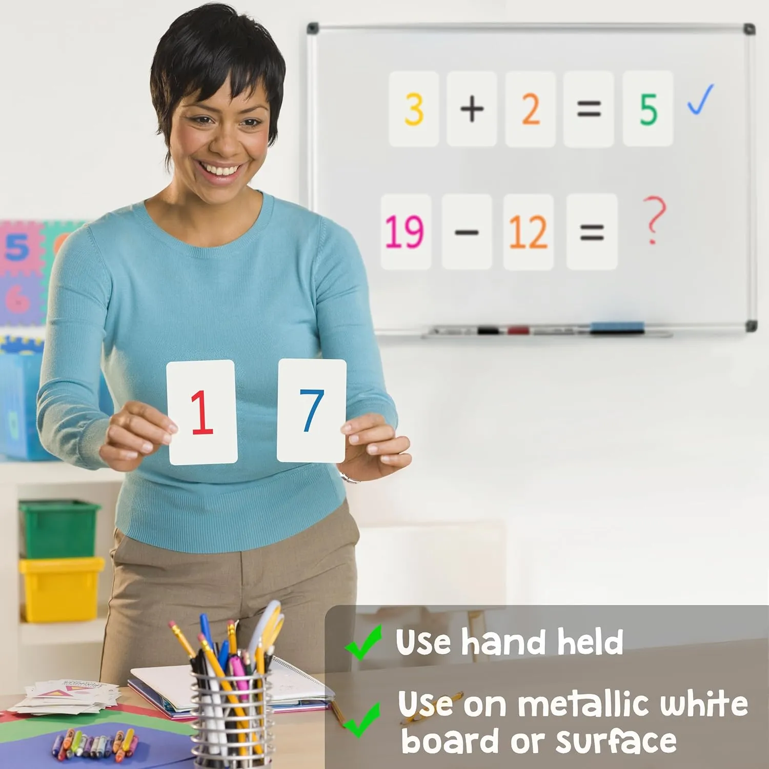 and Adults Magnetic Number Flash Cards - Large 0-25 Math Cards, walker herself Early Addition and Subtraction, Multiplication, Division and Symbols, for Classroom Teachers, Homeschool, Toddlers, Kids 