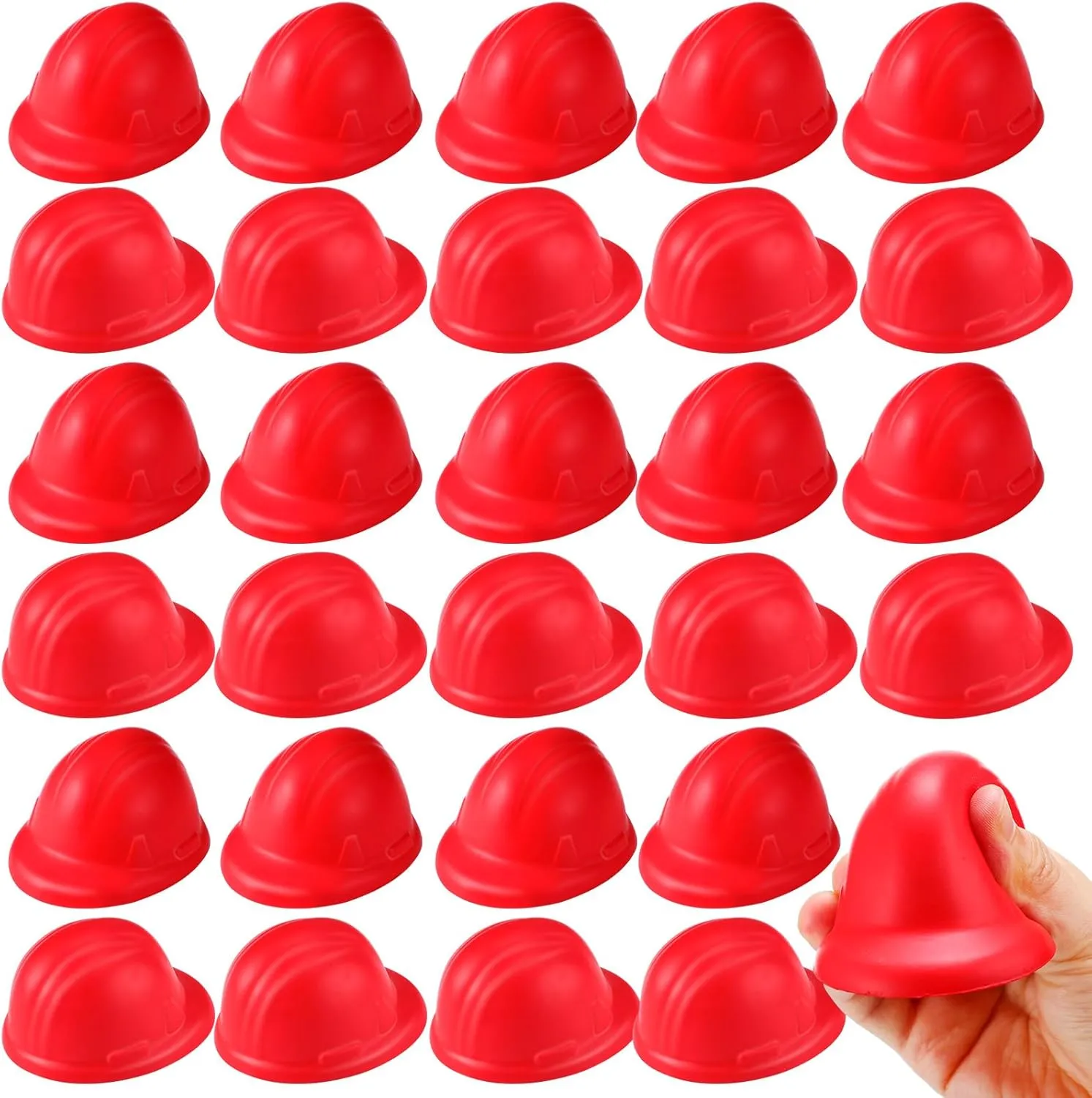 and Anxiety Relief for Firefighter Themed Party Favors Birthday Gift board oneness oft irreverence yardstick guest Decorations Meooeck 32 Pcs Red Firefighter Hat Stress Balls Bulk 2 Inches Funny Helmet Squeeze Balls Toys for Stress 
