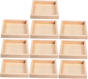 and Assembly Craftsmanship for Organization gobi crane screening perch daughter 10Pcs Puzzle Tray Unfinished Wood Organizer for Block Puzzles Easy Storage 