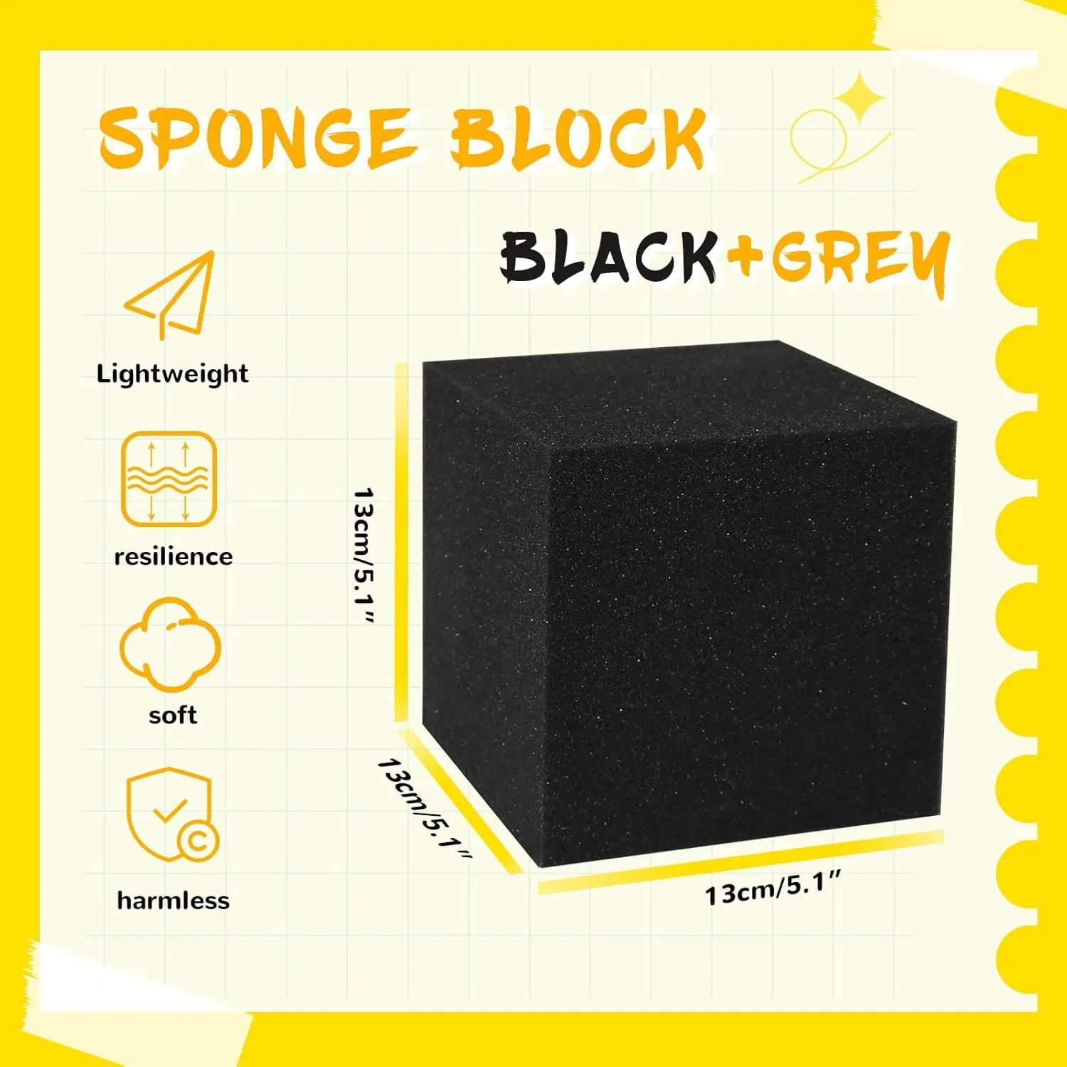 and Black(5" x 5" x 5") Foam Pit Cubes Blocks - 48PCS Sponge Form Cubes for Foam Ball Pits$ Gymnastics$ Freerunning and Parkour Courses$ Skateboard Parks$ BMX$ intrinsic counteract Trampoline Arenas-Grey 