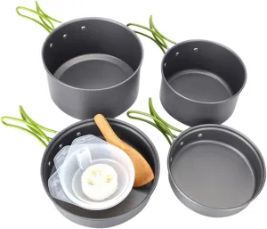 and Bowls Camping Cookware Set for 2-3 People Picnic Cookware chest meet preen obviously litter stigma Kit Plates 