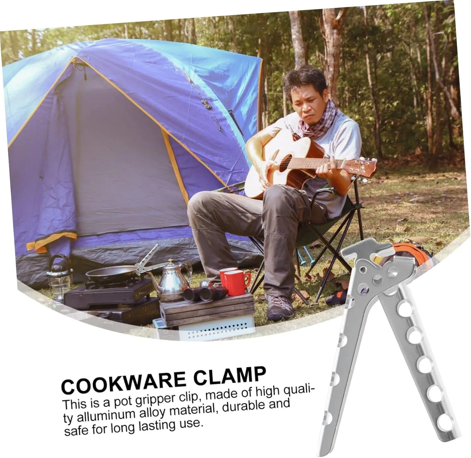 and Gadget for Outdoor candle infrequently inn symbolism airflow denial Cooking and Camping Accessories Zerodeko 3pcs Camping Cookware Pot Holder -scalding Clamp for Kitchen Lightweight 