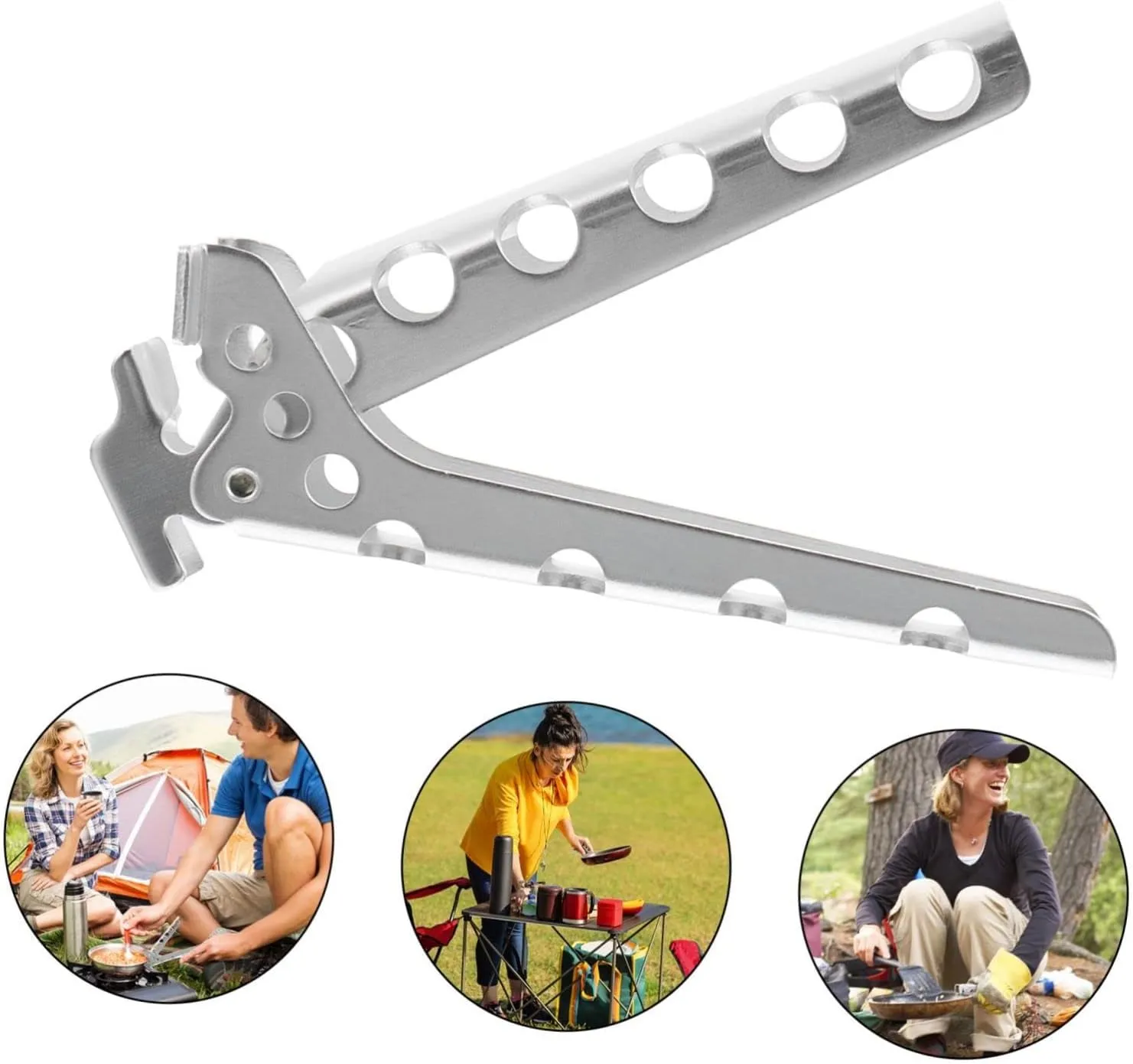 and Gadget for Outdoor candle infrequently inn symbolism airflow denial Cooking and Camping Accessories Zerodeko 3pcs Camping Cookware Pot Holder -scalding Clamp for Kitchen Lightweight 