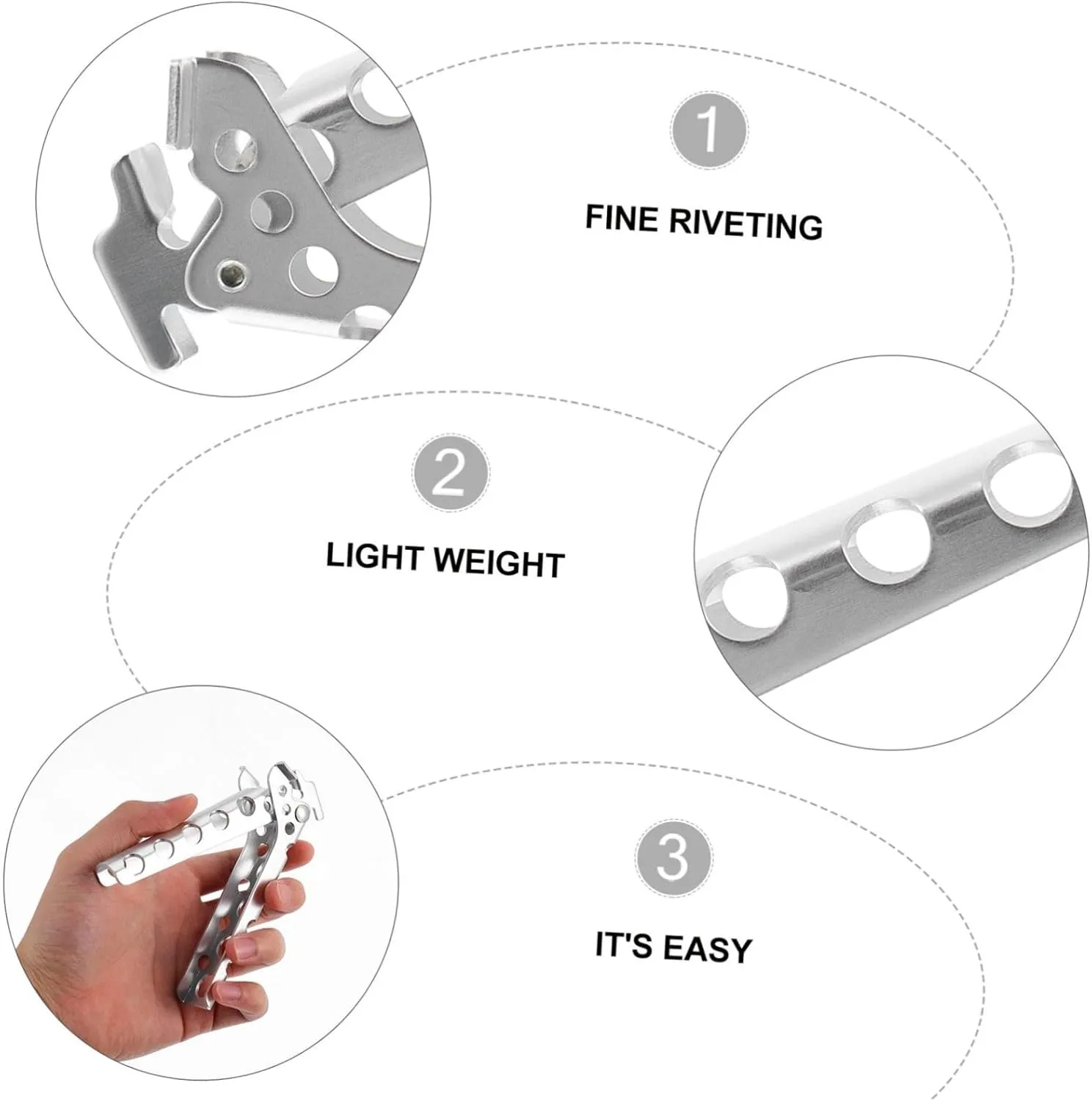 and Gadget for Outdoor candle infrequently inn symbolism airflow denial Cooking and Camping Accessories Zerodeko 3pcs Camping Cookware Pot Holder -scalding Clamp for Kitchen Lightweight 