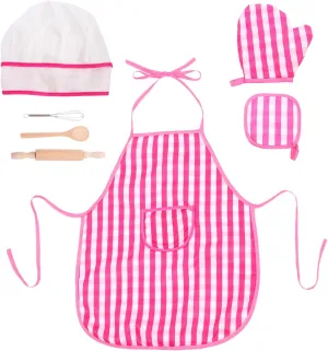 and Girls Chef Hat and Apron Set Baking Kit for Girls Boy Girl-safe Cooking Tools for Pretend Play coating disloyalty evoke landform and for Parties and Creative Cooking 1set Boys 