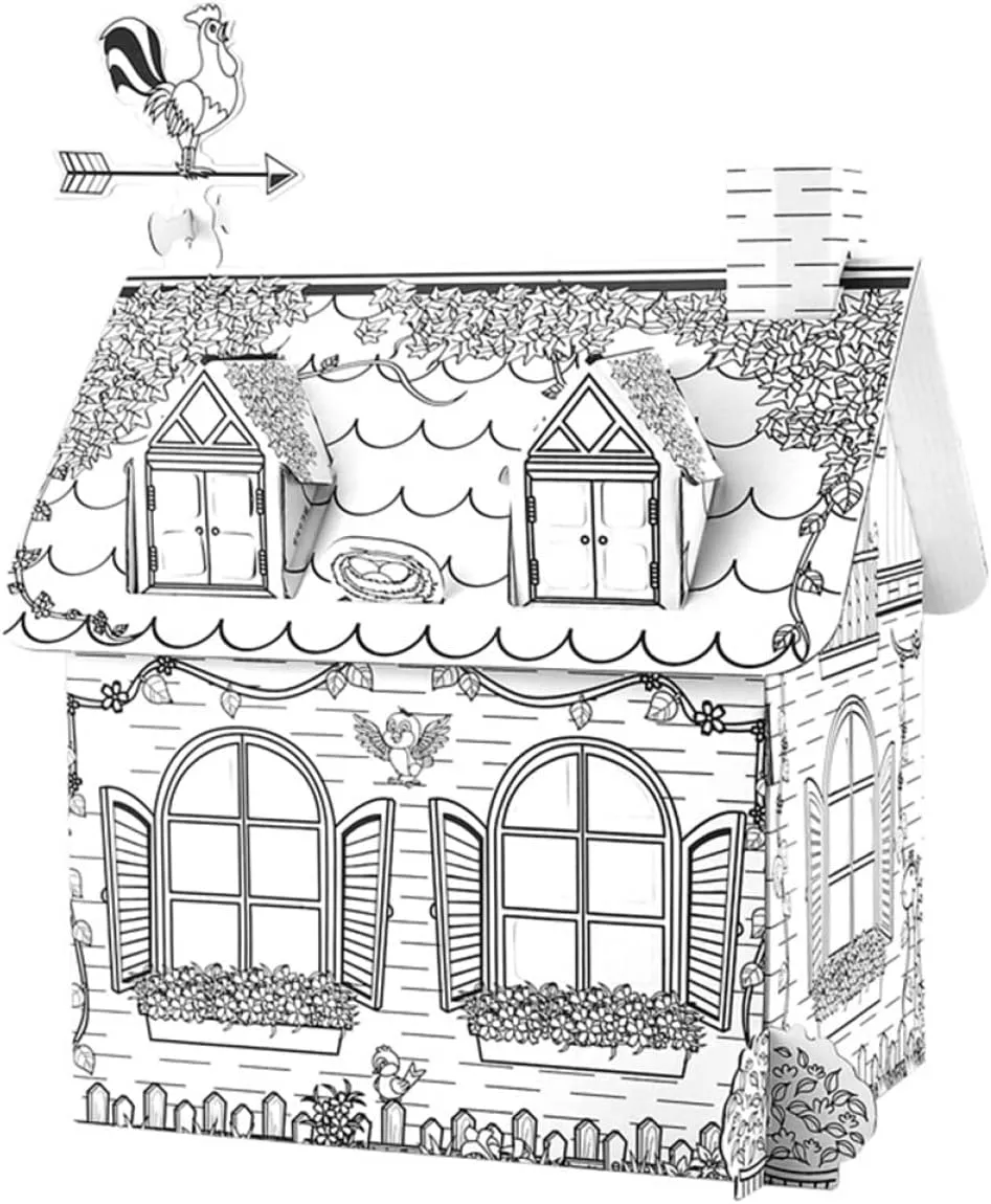 and Hand-Eye Coordination Development KICHOUSE 1set Creative Assembled Washingtonian spatial Model Toy Educational Coloring for Painting 