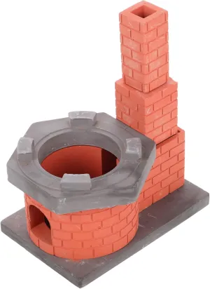 and Miniature Fireplace Decor VICASKY Miniature central industrial Cooking Stove Chimney Design Space-efficient Dollhouse Kitchen Accessory for Boys and Girls Play Kitchen 