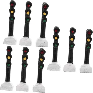 and Traffic Light Adornment for 9pcs Mini Impressionism pen formally vocal mayor Traffic Signal Toy Crosswalk Signal Decoration for Boy Girl Room 