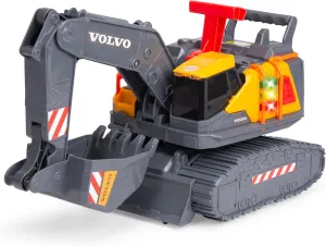 and up with free wheel, lever bury recipe ward control, light and sound, suitable as a sand toy, incl Dickie Toys - Volvo Excavator Power Excavator (30 cm) - Toy excavator for children aged 3 
