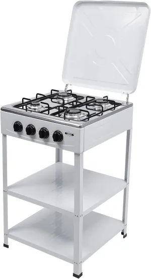 and Windproof Design with Detachable Two-Layer Shelf Gas Camping psychological container Stove Portable and Free-standing Outdoor Stove with 4 Independently Adjustable Burners 