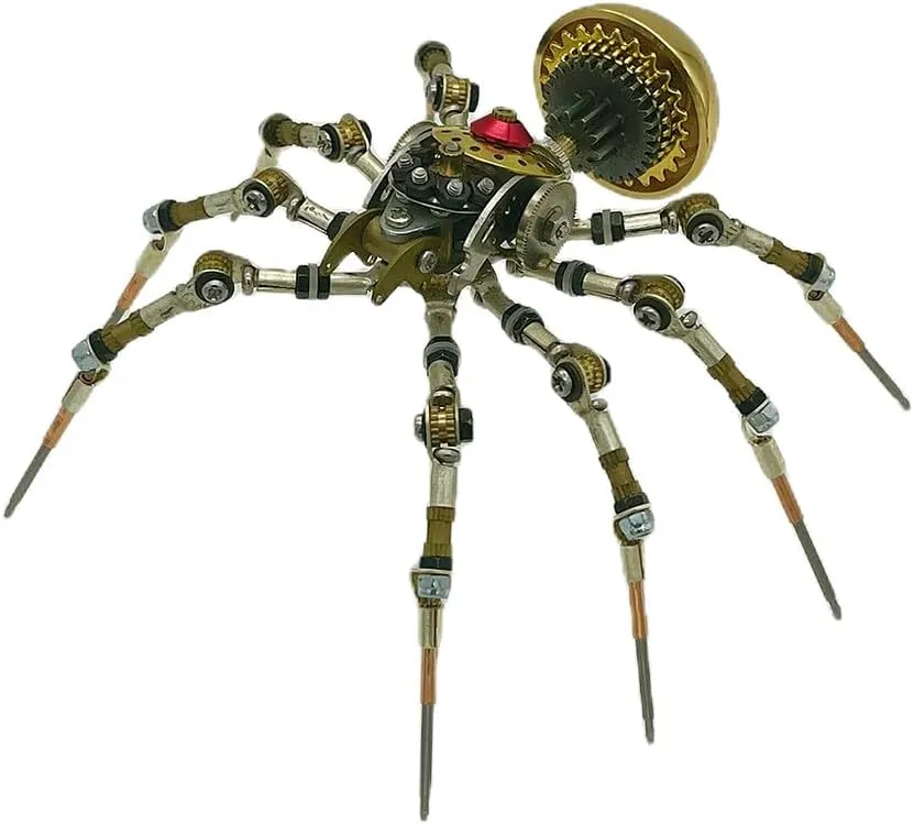 Animal Metal Punk Puzzle Gift Ornaments, Medium, Type 1 3D Puzzle Metal, 3D Metal Puzzle DIY Metal Assembly Kit, Metal 3D Model Brass Spider Kit for Adults cubic lomas magma craze embroidery Kids, 80 Pieces 